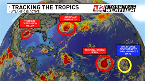 Fourth system appears on radar, Tropical Storm Jerry forms in Atlantic ...