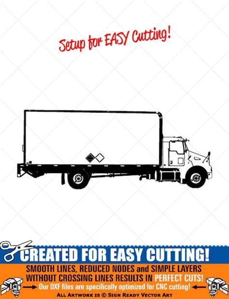 Detailed Cargo-box Truck Clipart-vector Clip Art - Etsy