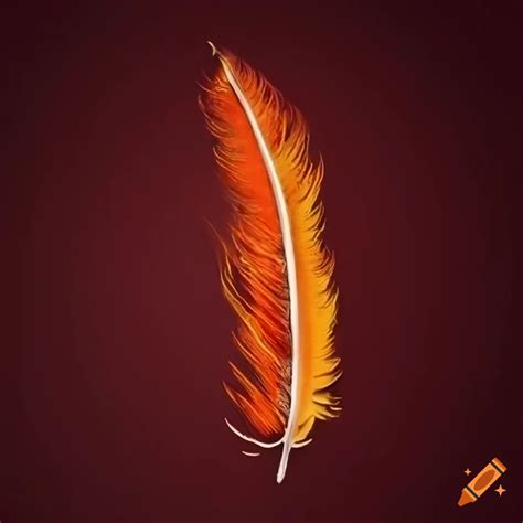 Nameplate with phoenix feather design on Craiyon