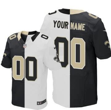 Men's Nike New Orleans Saints Customized Black/White Two Tone Elite Jersey on sale,for Cheap ...