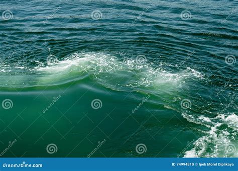 Sea Surface with Waves stock photo. Image of summer, green - 74994810