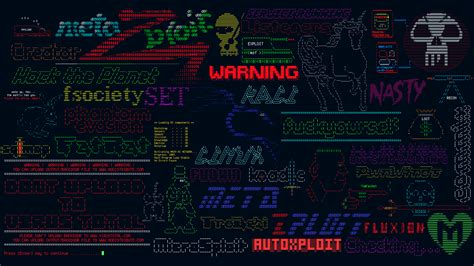 I made a 4k pixelperfect ASCII Wallpaper from exploits, inspired by ...