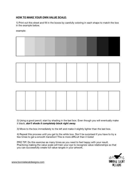 value-scale-worksheet | Illustration, Art Prints and Gifts, Art Classes