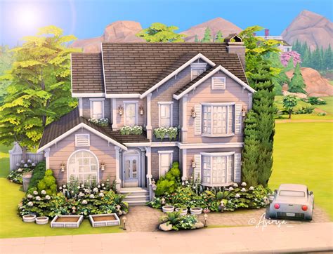 Cozy Base Game Home | Sims house, Sims house plans, Sims