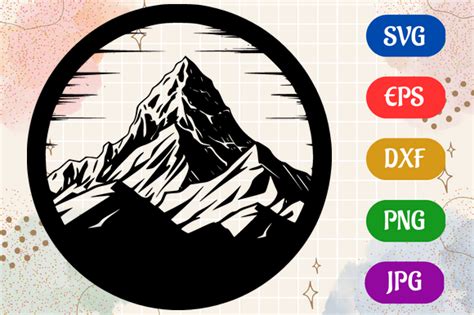 Mountain Range | Black SVG Vector Graphic by Creative Oasis · Creative ...