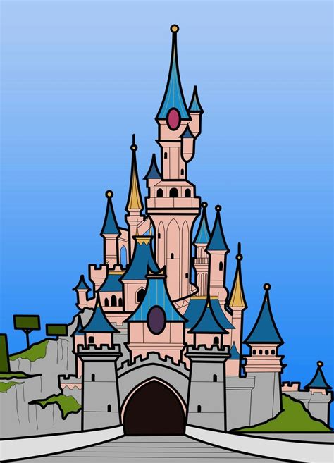 disney world castle drawing simple - Almeda Salerno