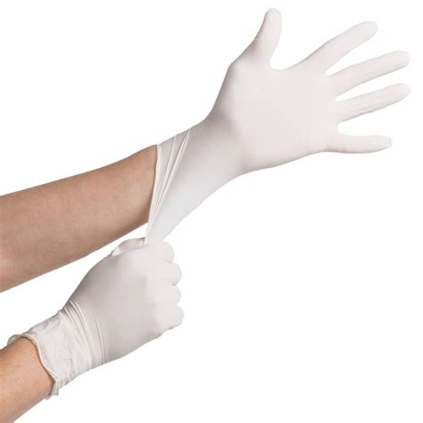 Noble Products Medium Powdered Disposable Latex Gloves for Foodservice