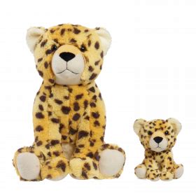 National Geographic Kids Large Plush Cheetah and Cub - Just Play | Toys for Kids of All Ages