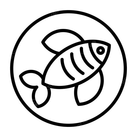 Fish Line Icon Vector, Fish Icon, Fish, Fishing PNG and Vector with Transparent Background for ...