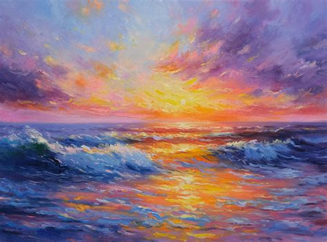 Magical Sunset Colors Oil painting by Behshad Arjomandi | Artfinder