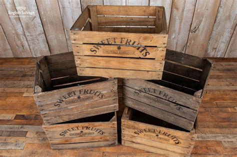 Reclaimed vegetable / fruit wooden crates