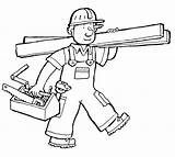 Carpenter Community Helper Coloring Page  Download Print Or Color sketch template