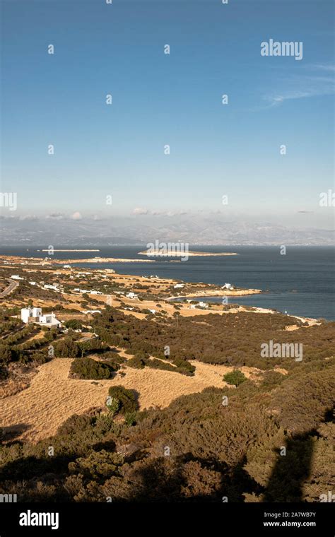 The view to Paros island Stock Photo - Alamy