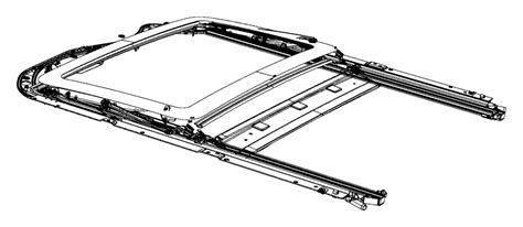 Jeep Grand Cherokee Sunroof Frame. SINGLE GLASS. Sunroof Frame. SINGLE GLASS - 68302972AA ...