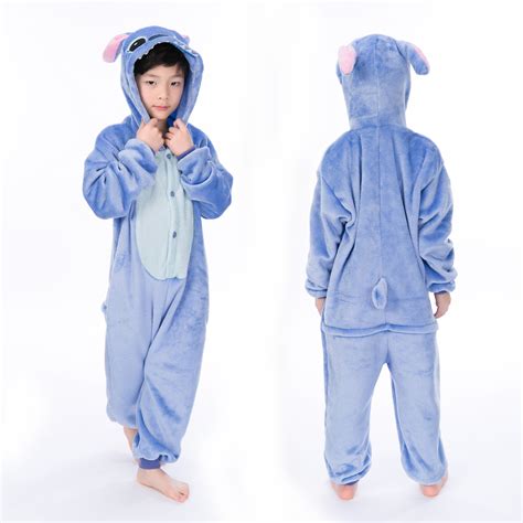 Stitch Onesie for Kid Animal Kigurumi Pajama Disney Halloween Costumes