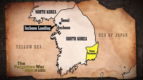 Inchon Landing Korean War Map