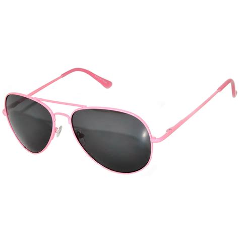 OWL ® Eyewear Aviator Sunglasses Spring Hinges Smoke Lens Pink frame ...