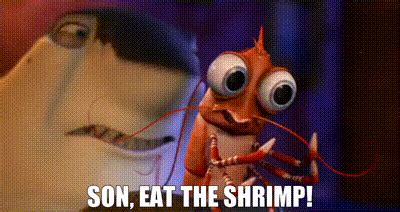 YARN | Son, eat the shrimp! | Shark Tale | Video clips by quotes | 7b6e129d | 紗