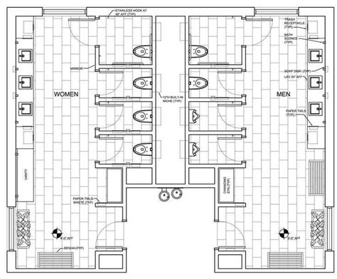 Commercial Ada Bathroom Floor Plans Public restroom design google | Public restroom design ...