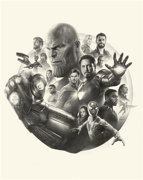 Avengers Infinity War : Dessin étape par étape au crayon par Yin Yuming