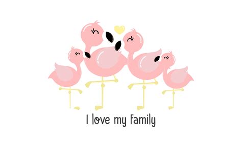 Cute pink flamingo family. 618678 Vector Art at Vecteezy