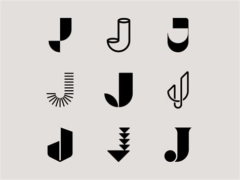 Letter J exploration by Milos Bojkovic on Dribbble