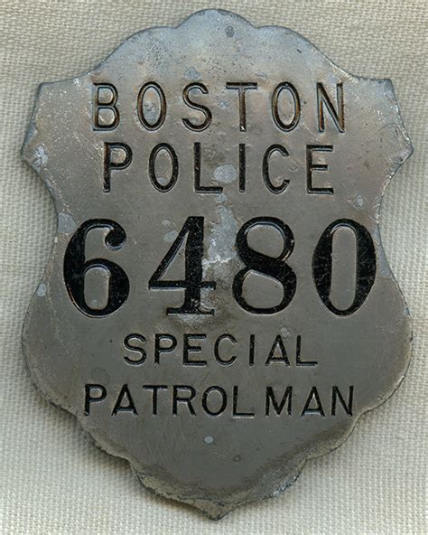 WWII Era Boston, Massachusetts Police Special Patrolman Badge in ...