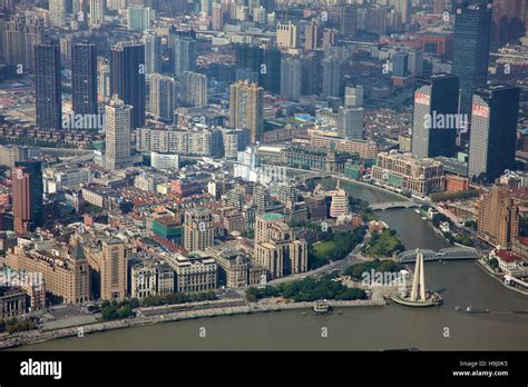 China, Shanghai, The Bund, aerial view Stock Photo - Alamy