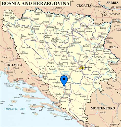 Mostar Bosnia map - Map of mostar Bosnia Herzegovina (Southern Europe ...