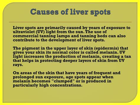 PPT - Liver Spots : Causes, Symptoms, Daignosis, Prevention and Treatment PowerPoint ...