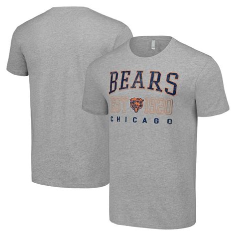 Men's Starter Heather Gray Chicago Bears Throwback Logo T-Shirt ...