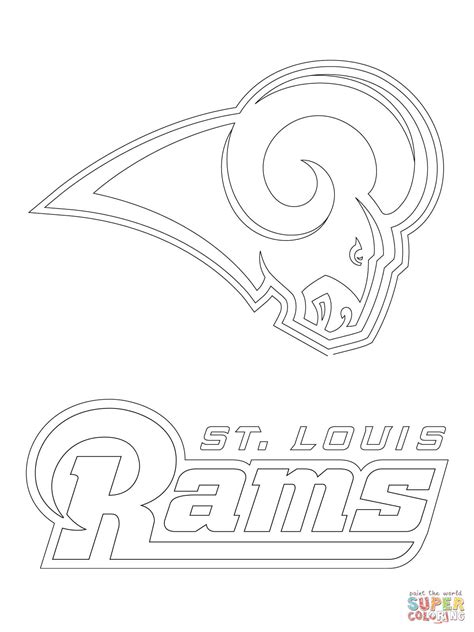 St. Louis Rams Logo coloring page | Free Printable Coloring Pages