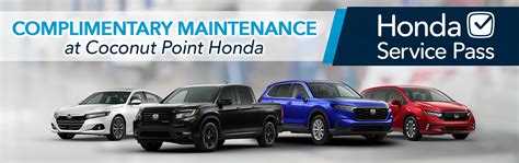 Honda Service Pass: Complimentary Maintenance at Coconut Point Honda in ...