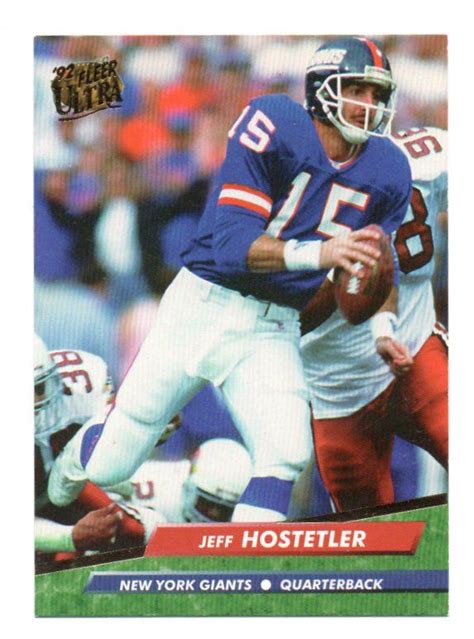 NFL 1992 Ultra - 278 Jeff Hostetler / New York Giants on eBid Australia | 177909697