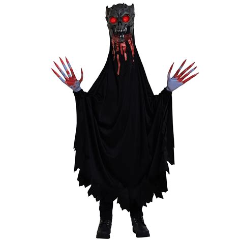 Kids' Ghoul Black Robe with Mask & Gloves Halloween Costume, Assorted ...