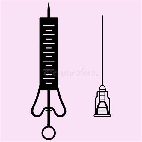 Syringe and needle vector stock vector. Illustration of metallic - 92894827