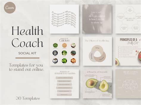 Health Coach Instagram Post Templates – Thrive Nutrition Studio