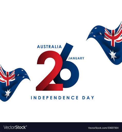 Australia independence day template design Vector Image