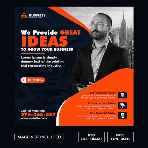 Premium PSD | Modern business social media post and banner design template