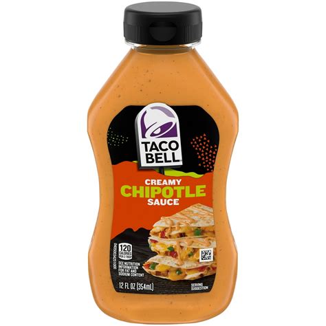 Taco Bell Creamy Chipotle Sauce, 12 fl. oz. Bottle - Walmart.com - Walmart.com