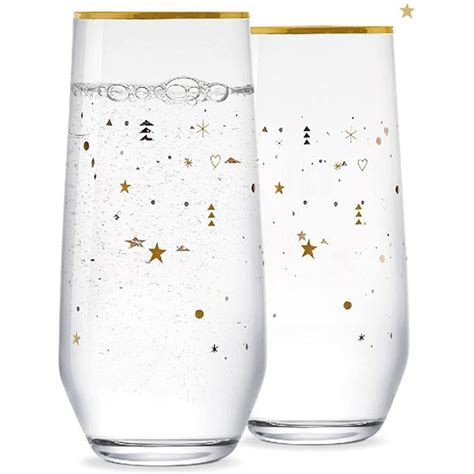 Set of 2 390ml Crystalline Long Drink Glasses