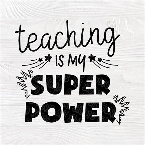 Teaching Is My Super Power Svg Eps Png Pdf Jpg Cut Files | Etsy