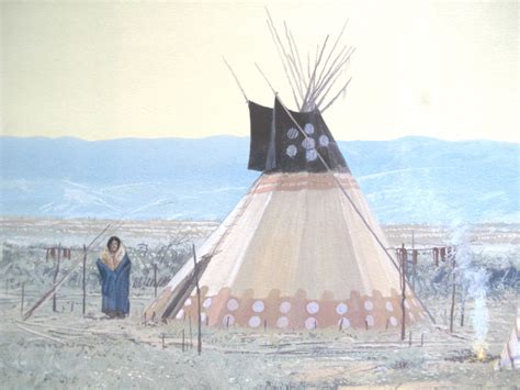 Painted Teepee Native American Art Gouache Watercolor Painting - Etsy