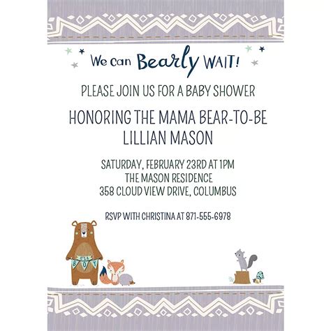 Custom Can Bearly Wait Invitations | Party City