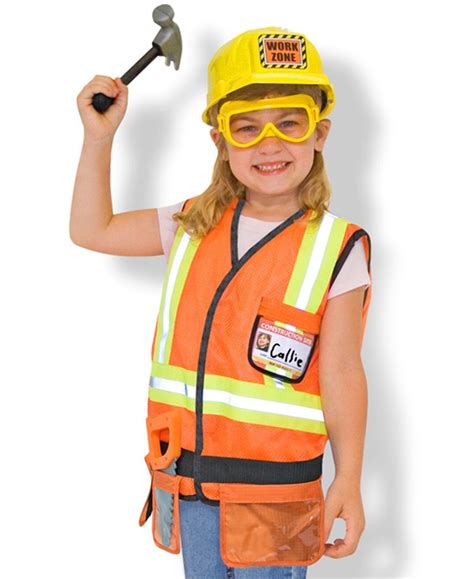 Melissa and Doug Melissa & Doug Kids Costume, Construction Worker Dress ...