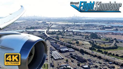 Microsoft Flight Simulator 2023 4K ULTRA GRAPHICS Newark Liberty Airport INSANE REALISM 787 ...