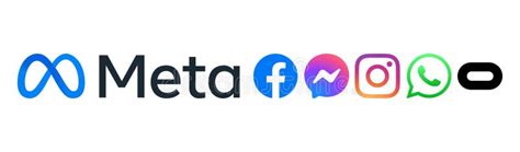 Meta Logo and Icons of Its Products: Facebook, Messenger, Instagram ...