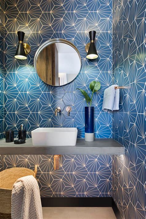 Bathroom Design Ideas - A Blue Starburst Tile Demands Attention ...