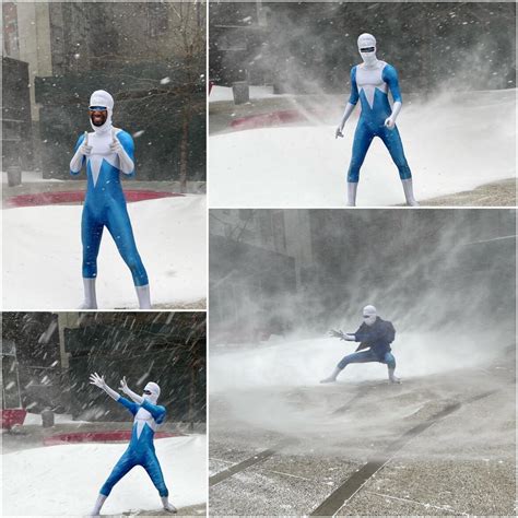 Frozone Cosplay During Snow storm - Geeky KOOL