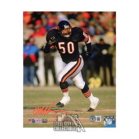 Mike Singletary Running Autographed 8x10 Orange Ink- BAS | Steel City ...